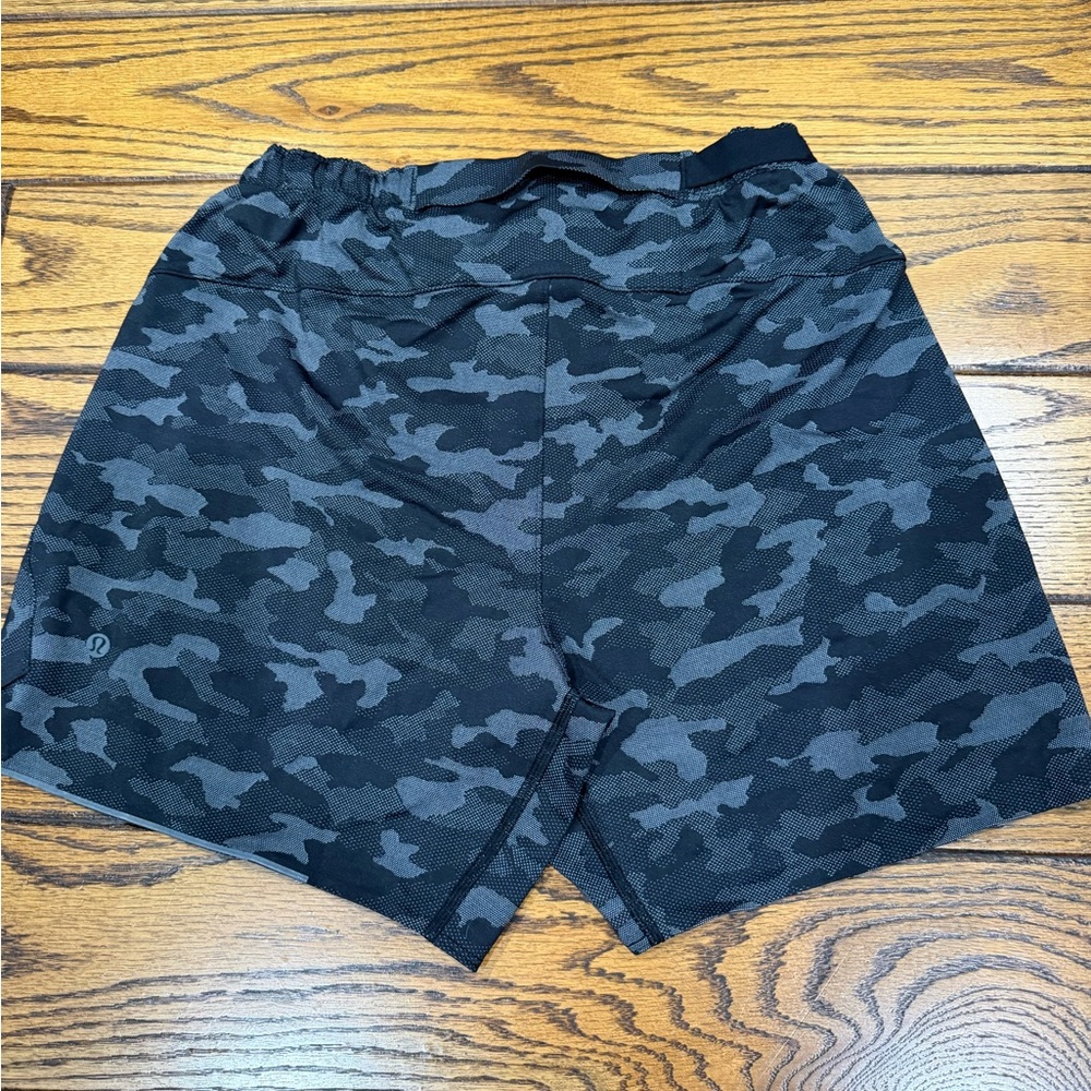 lululemon athletica Black & Charcoal Camo Performance Shorts